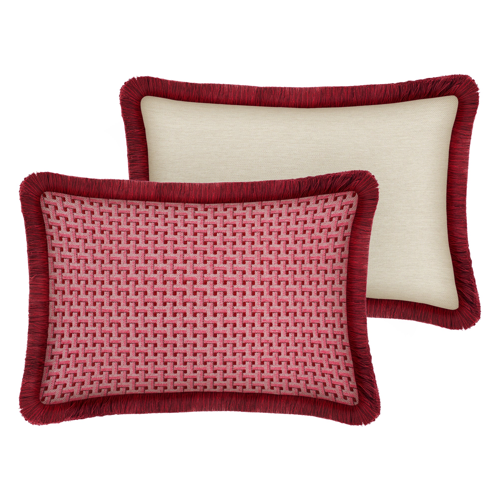 Cushion Janis Bordeaux & Pink - Image 6