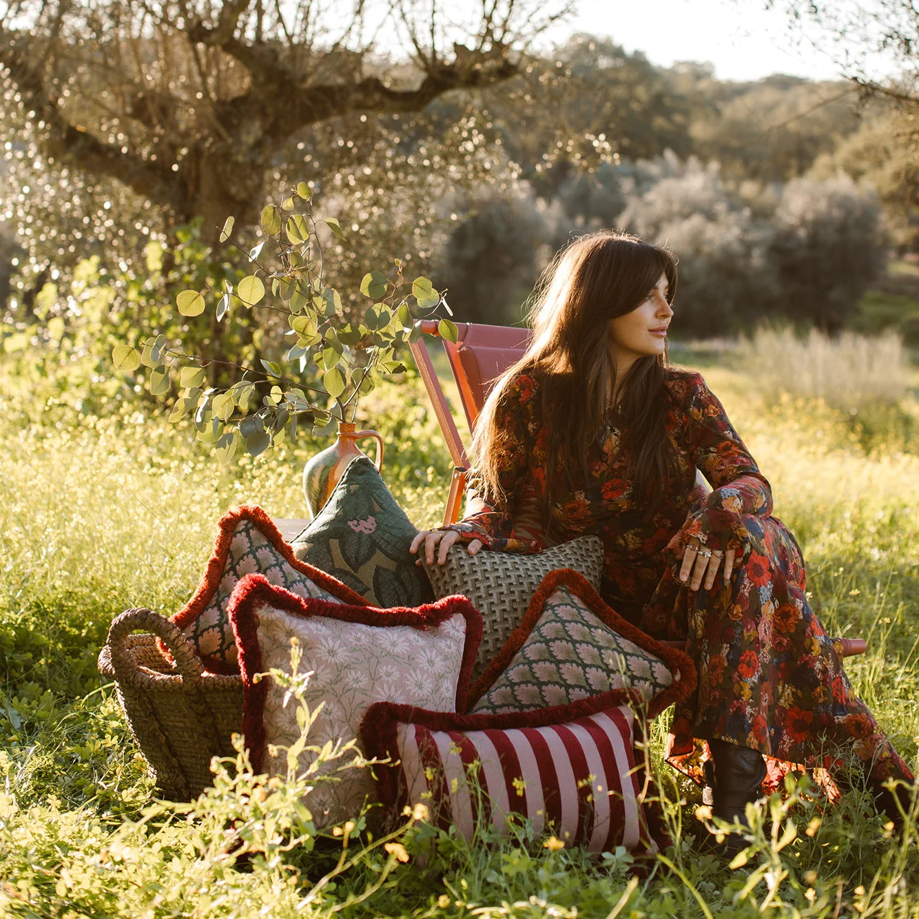 Cushion Janis Moss & Olive - Image 4
