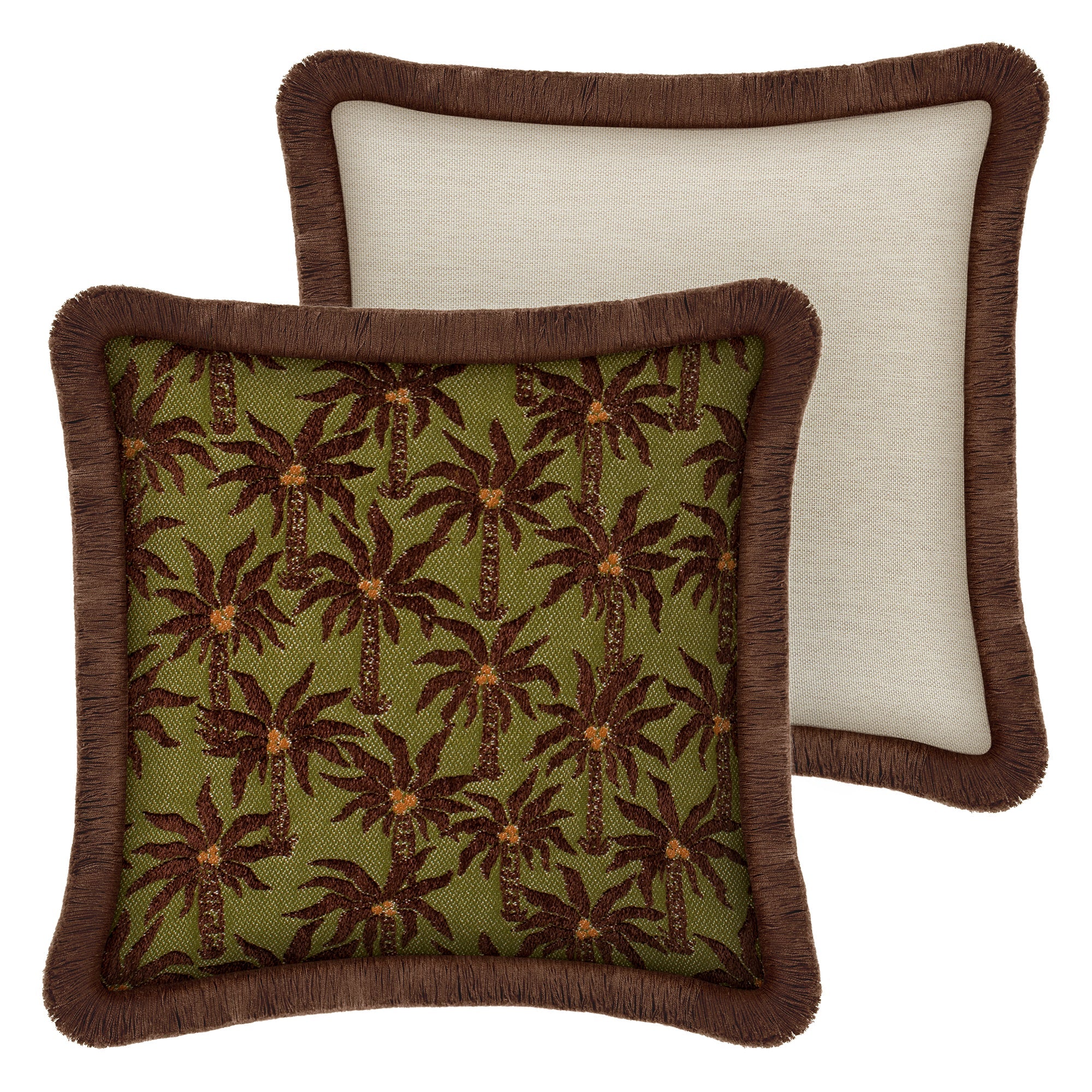 Cushion Laura Chocolate & Olive - Image 4