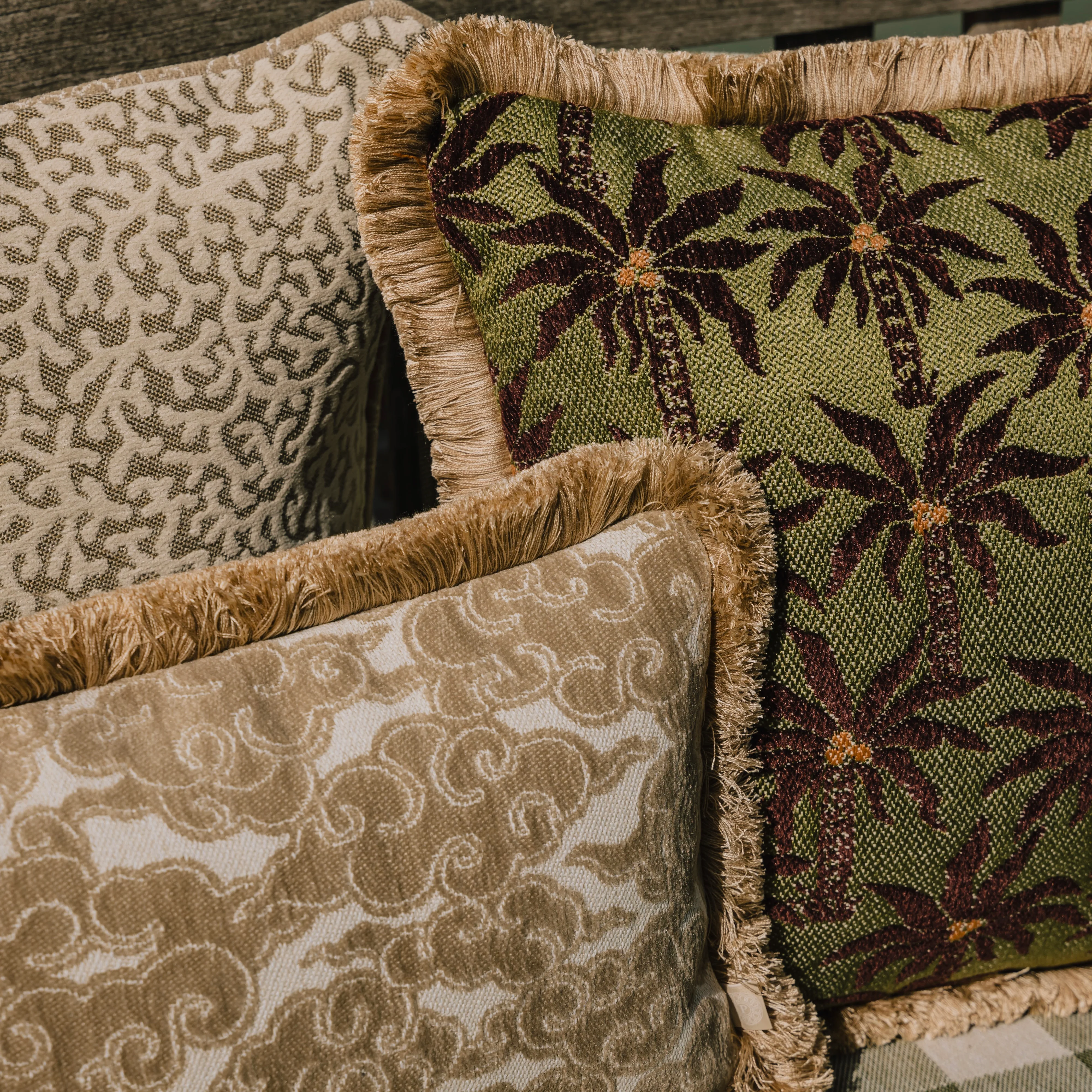 Cushion Lauren Sand & Ecru - Image 3