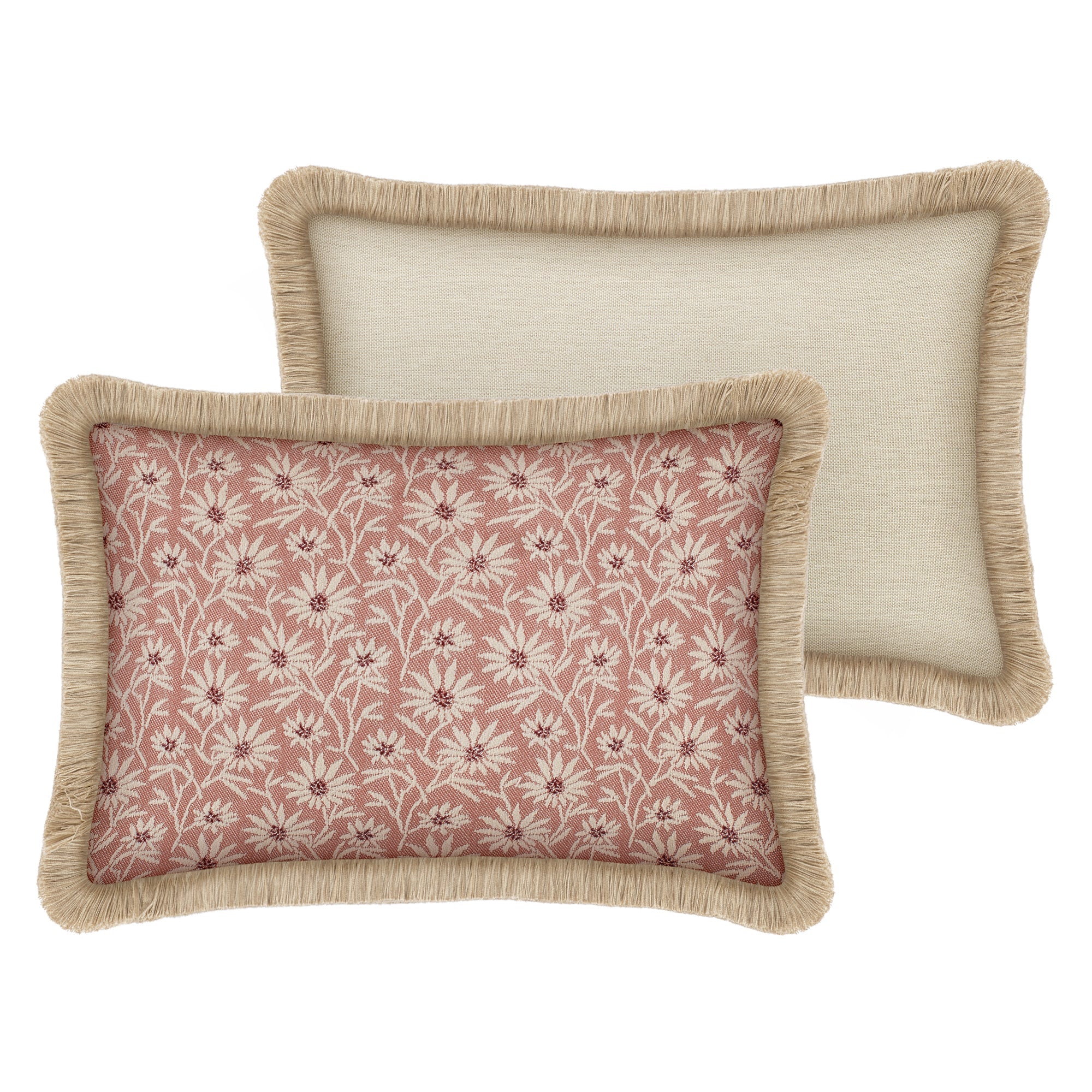 Cushion Mako Rose & Ecru - Image 2