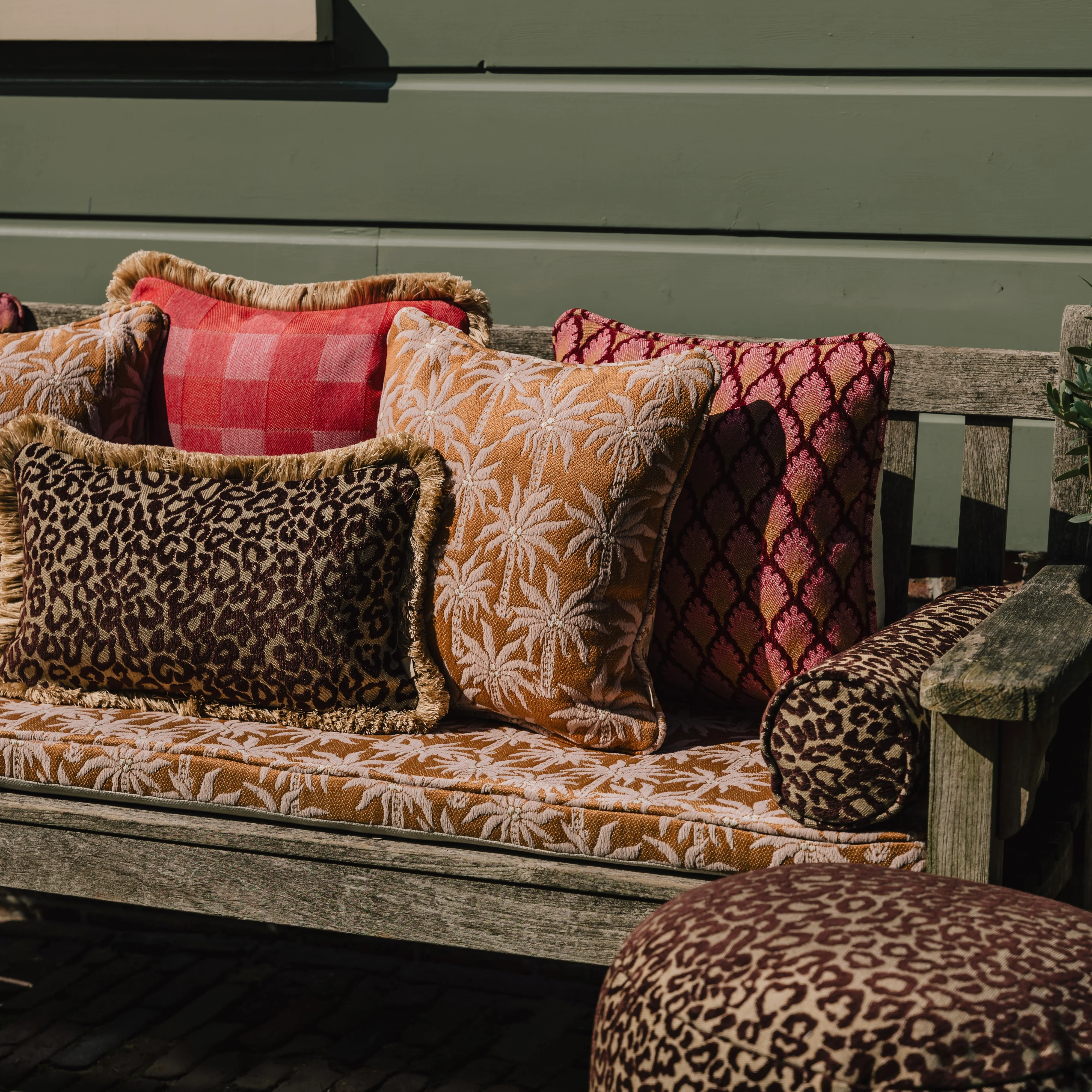 Cushion Maya Chocolate & Raffia - Image 2