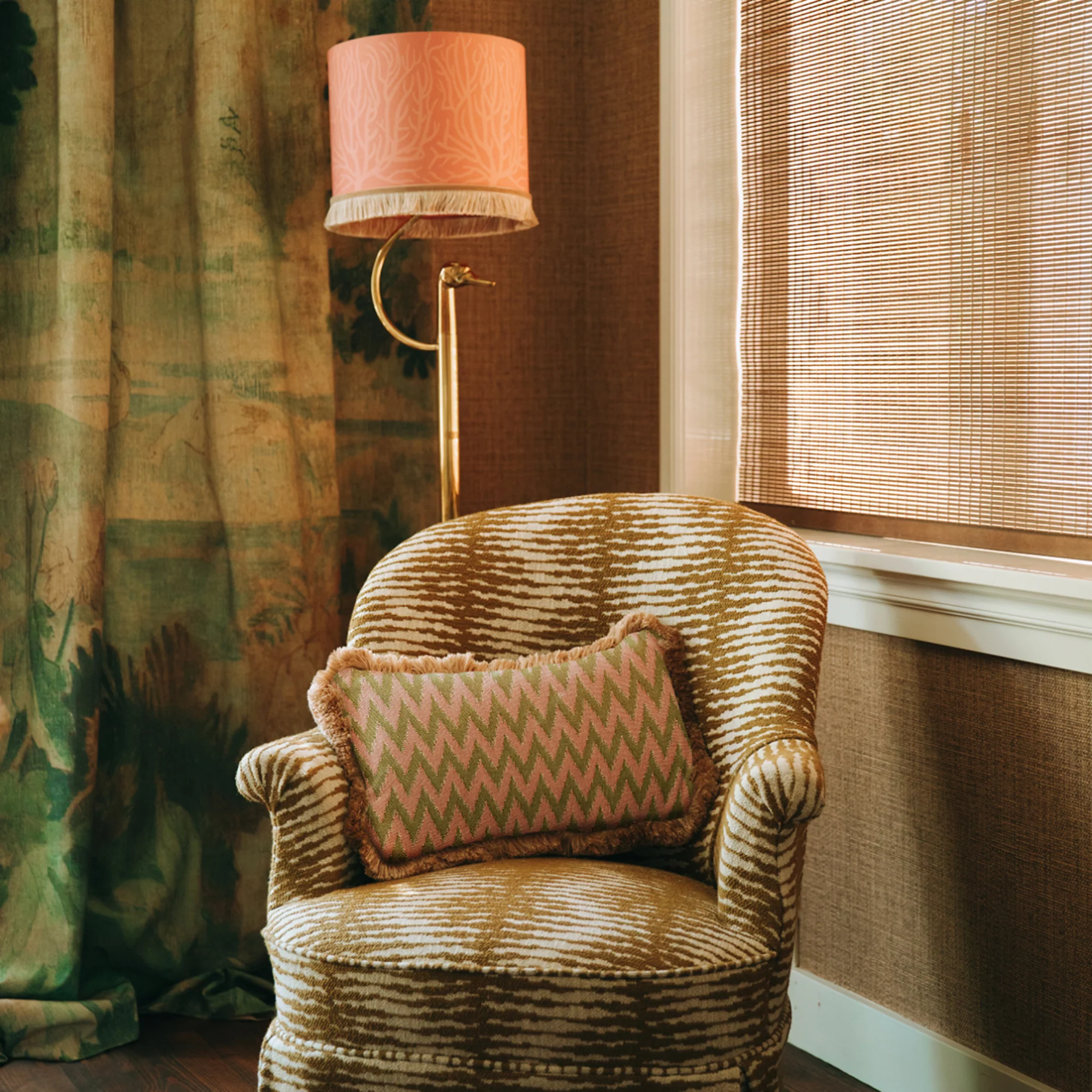 Cushion Rosita Olive & Rose - Image 4