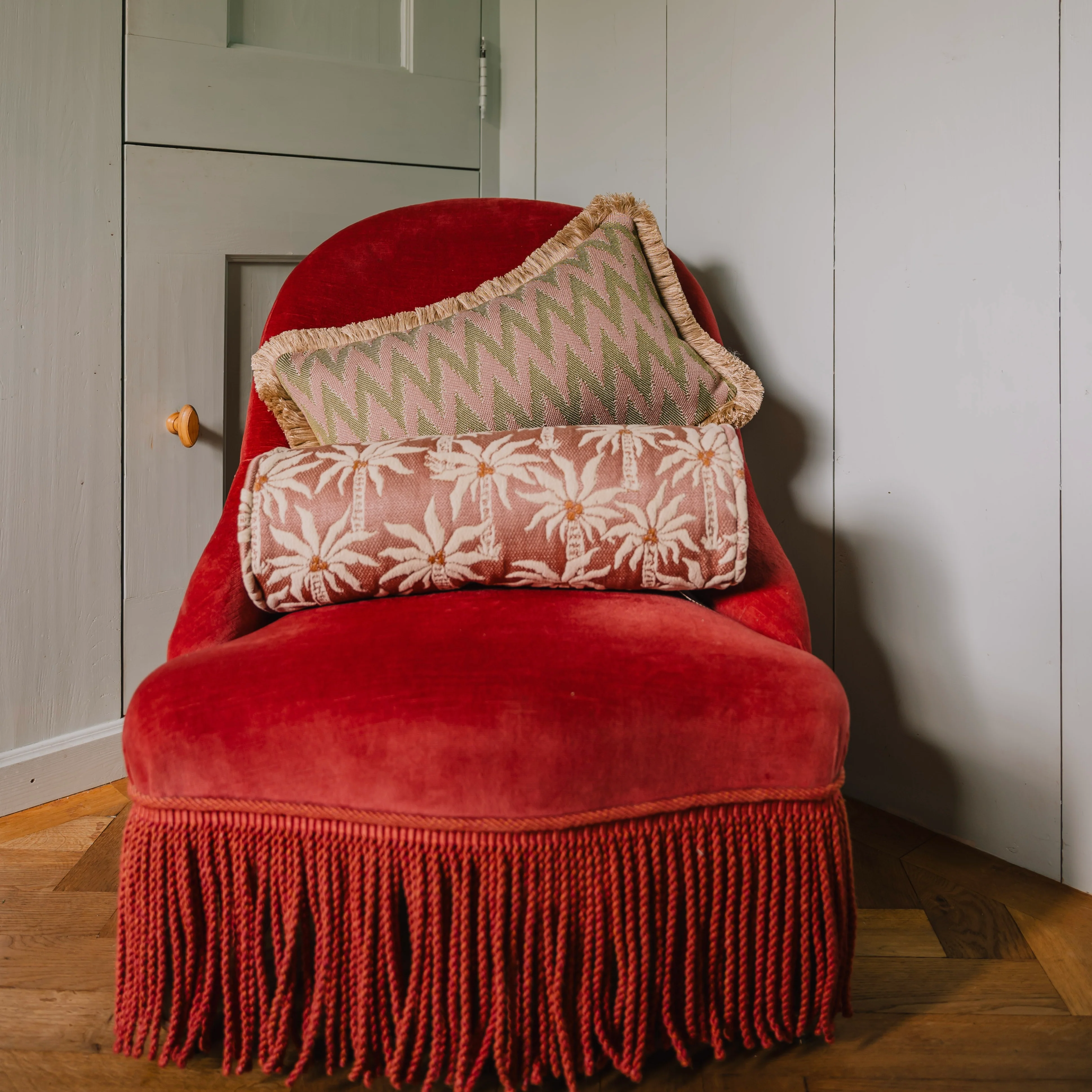 Cushion Rosita Olive & Rose - Image 5
