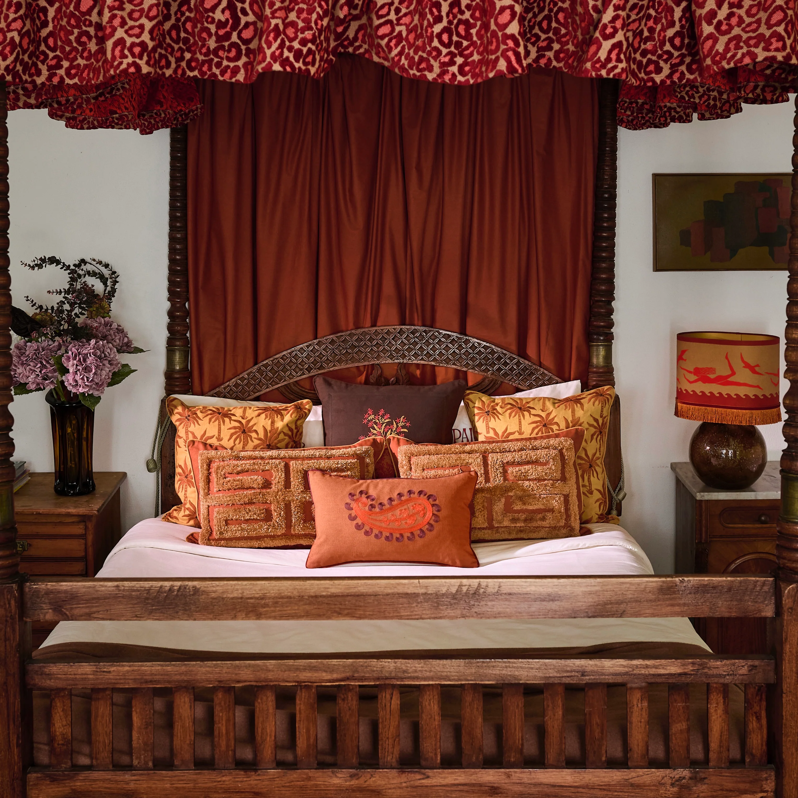 Cushion Rumi Chocolate & Pink - Image 3