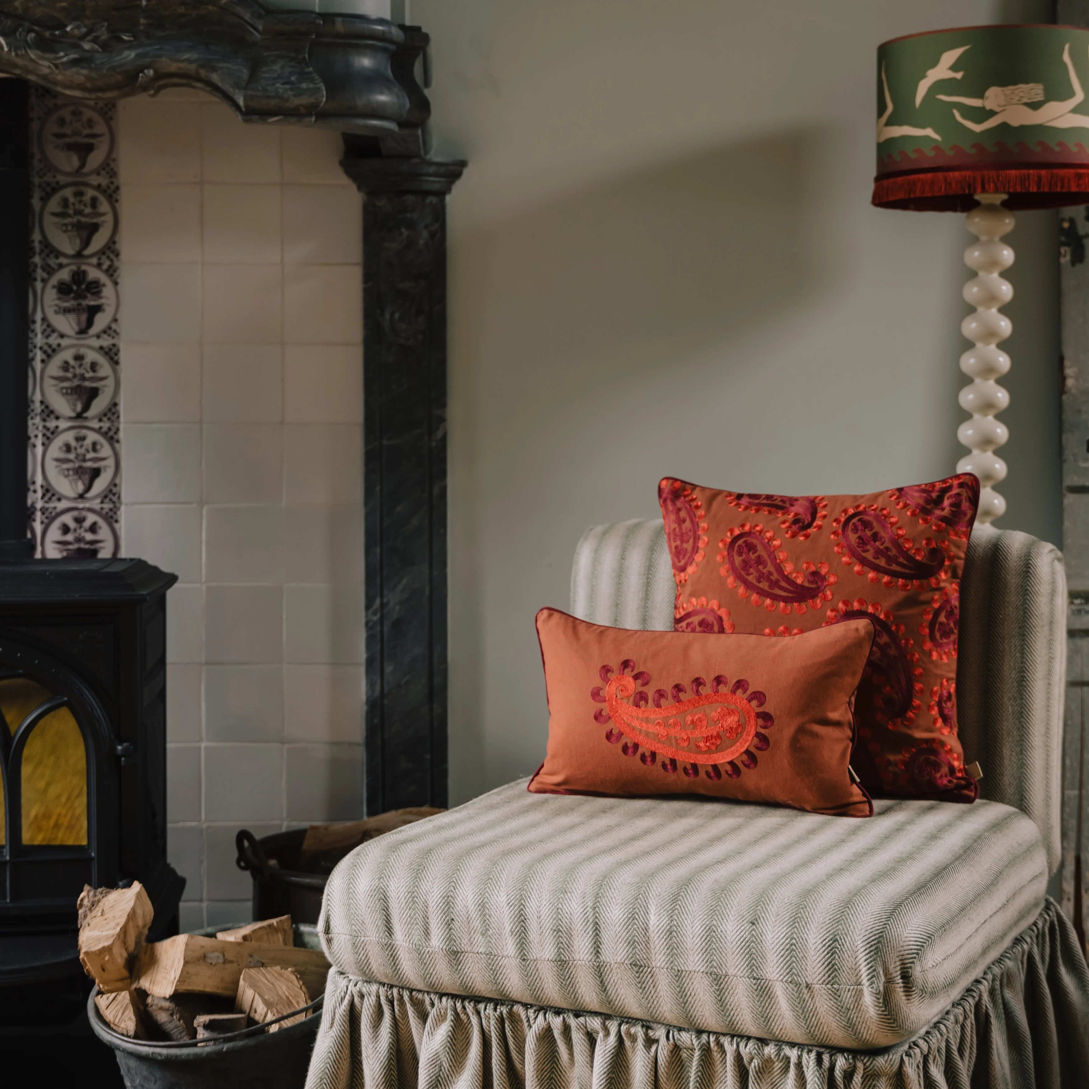 Double sided cushion Siena Spice & Coral - Image 4