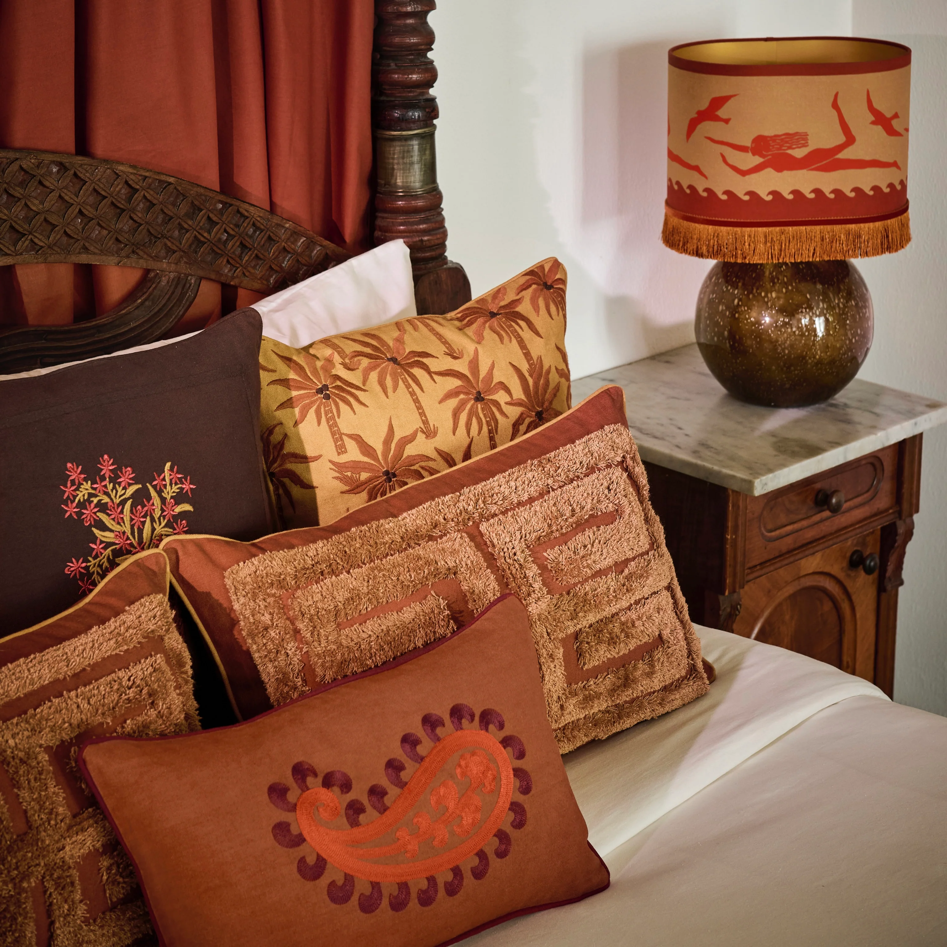 Double sided cushion Siena Spice & Coral - Image 8
