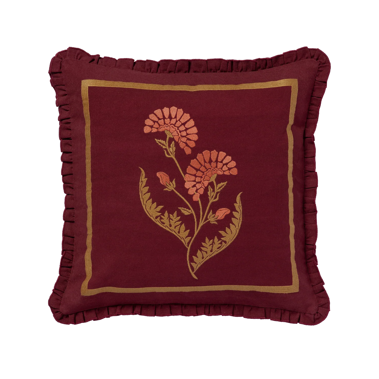 Cushion Carry Burgundy & Caramel