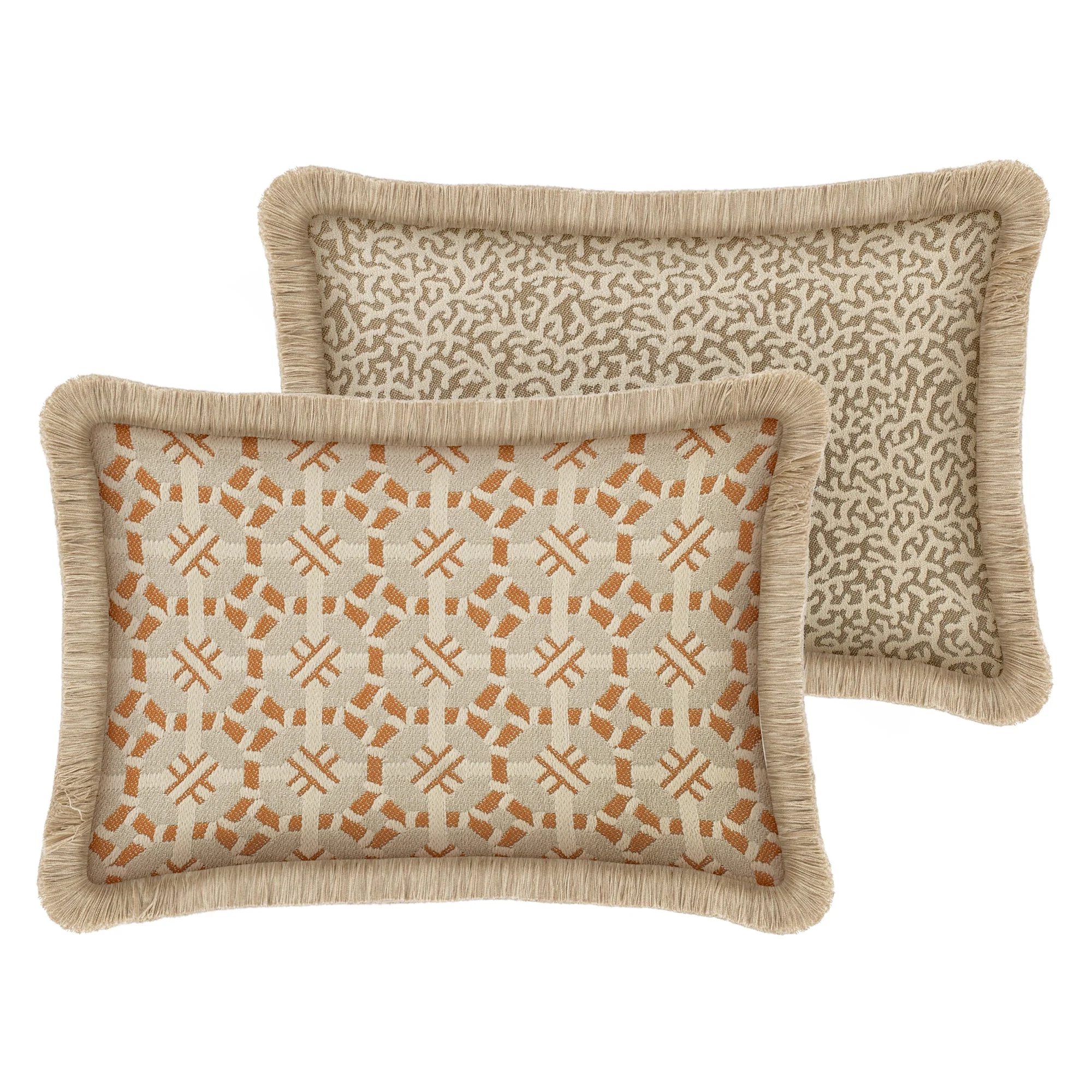 Double sided cushion Coco Caramel & Sand x Lauren Sand & Ecru