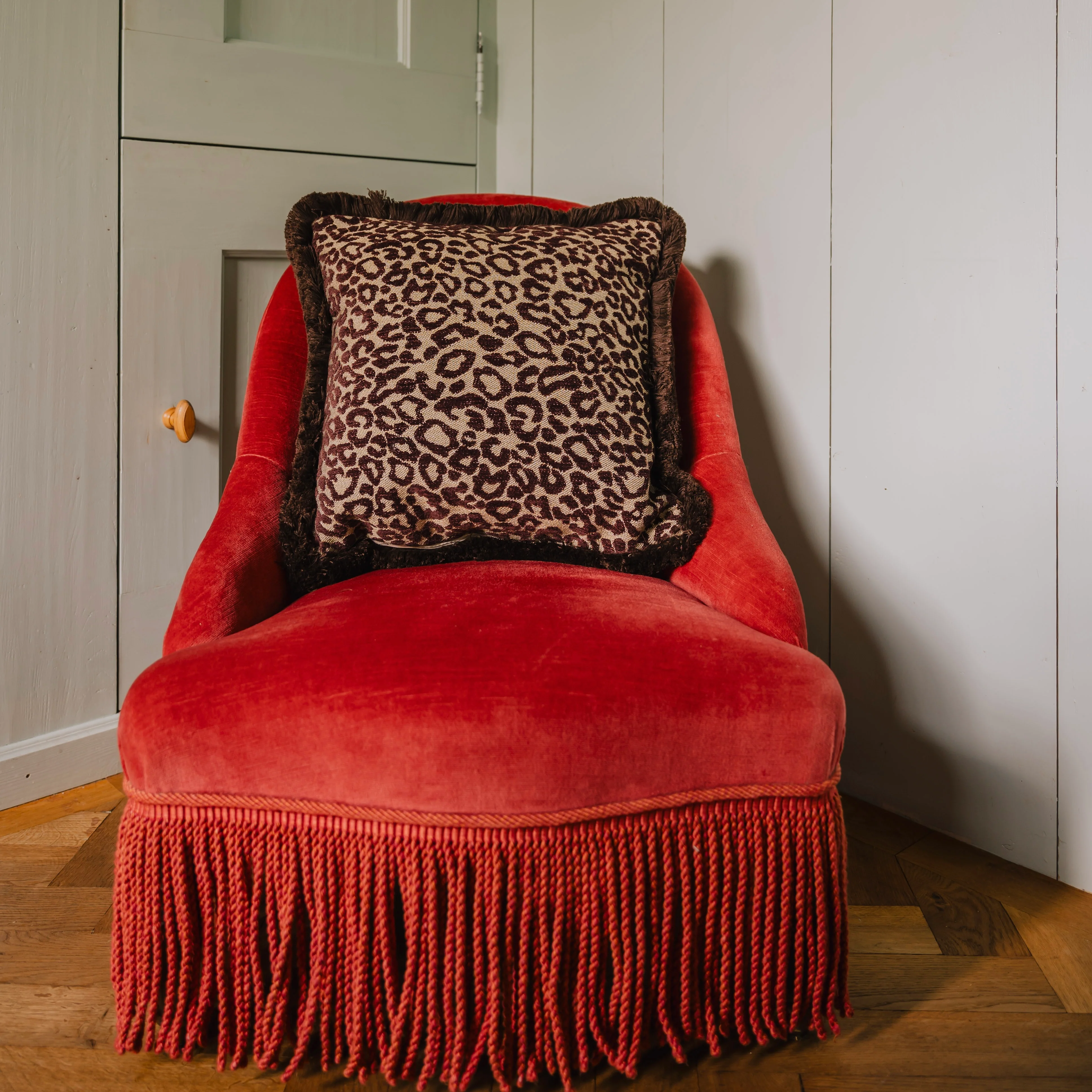 Double sided cushion Coco Chocolate & Caramel x Maya Chocolate & Raffia - Image 7