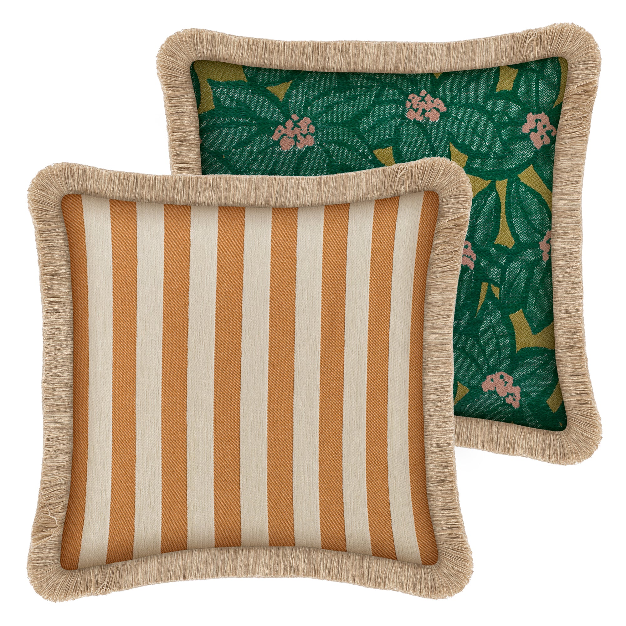 Double sided cushion Jackie Caramel & Ecru x Michelle Moss & Olive - Image 7