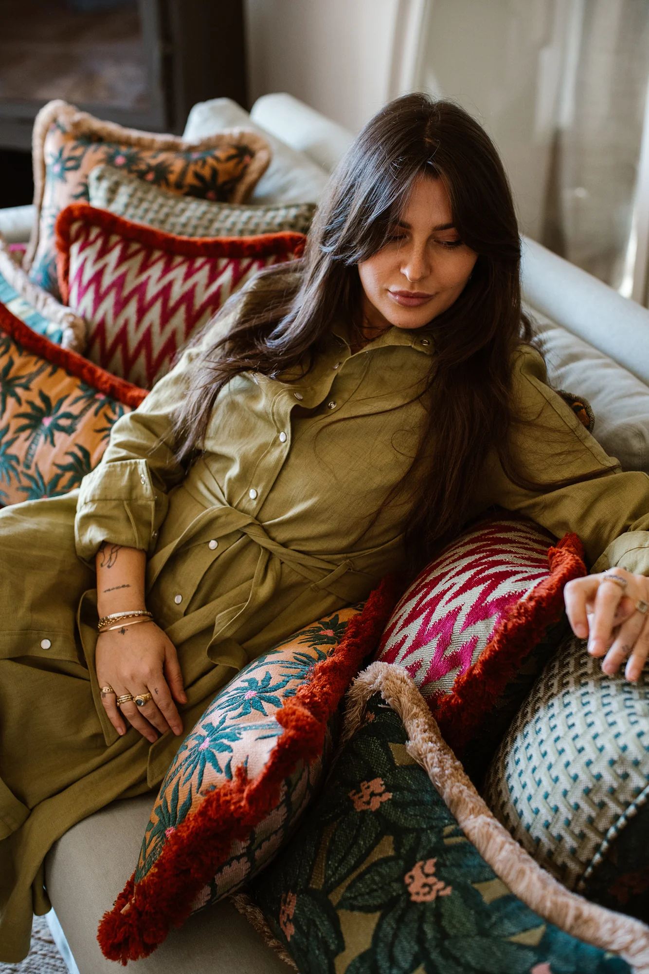 Double sided cushion Janis Moss & Olive x Michelle Moss & Olive - Image 6
