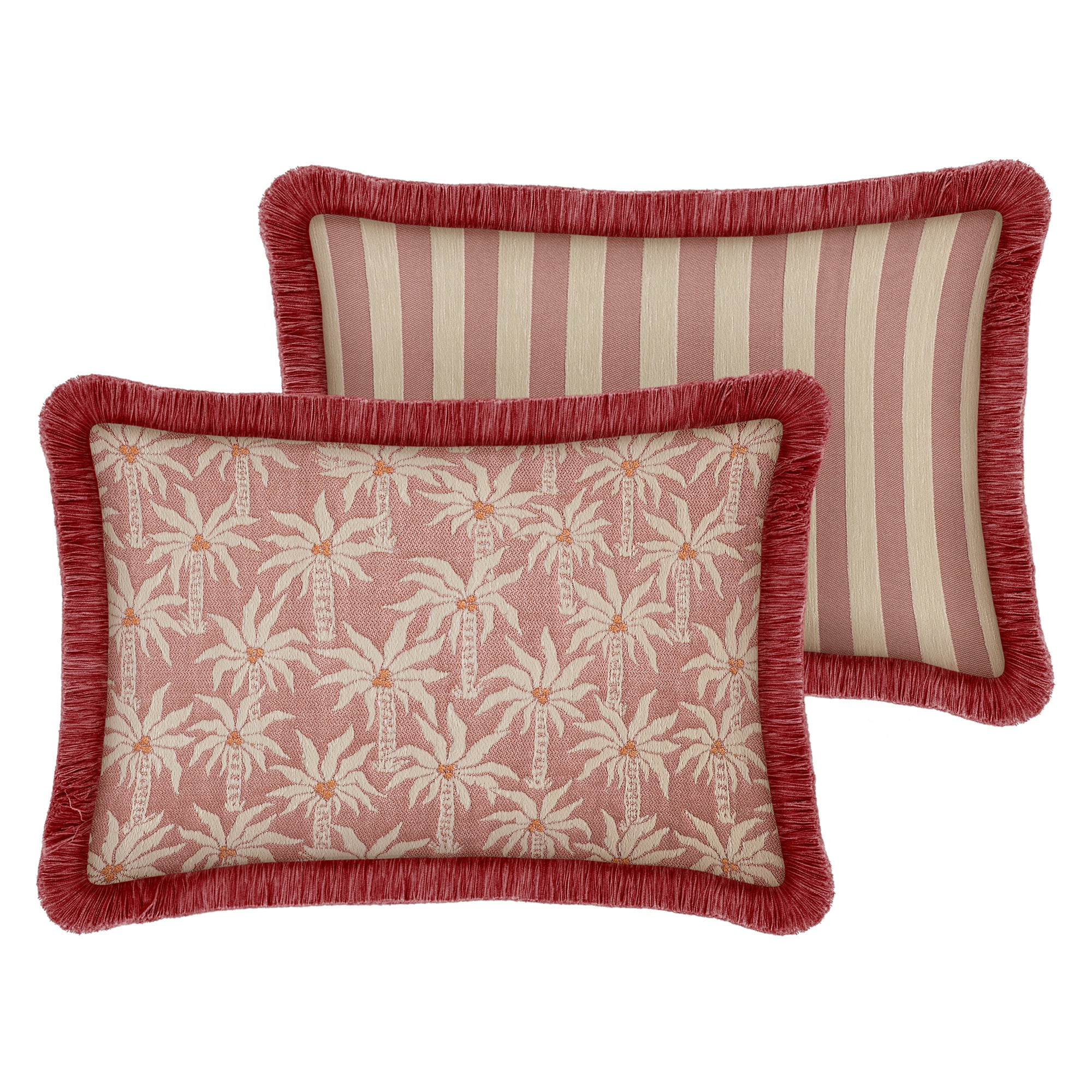 Double sided cushion Laura Rose & Ecru x Jackie Rose & Ecru