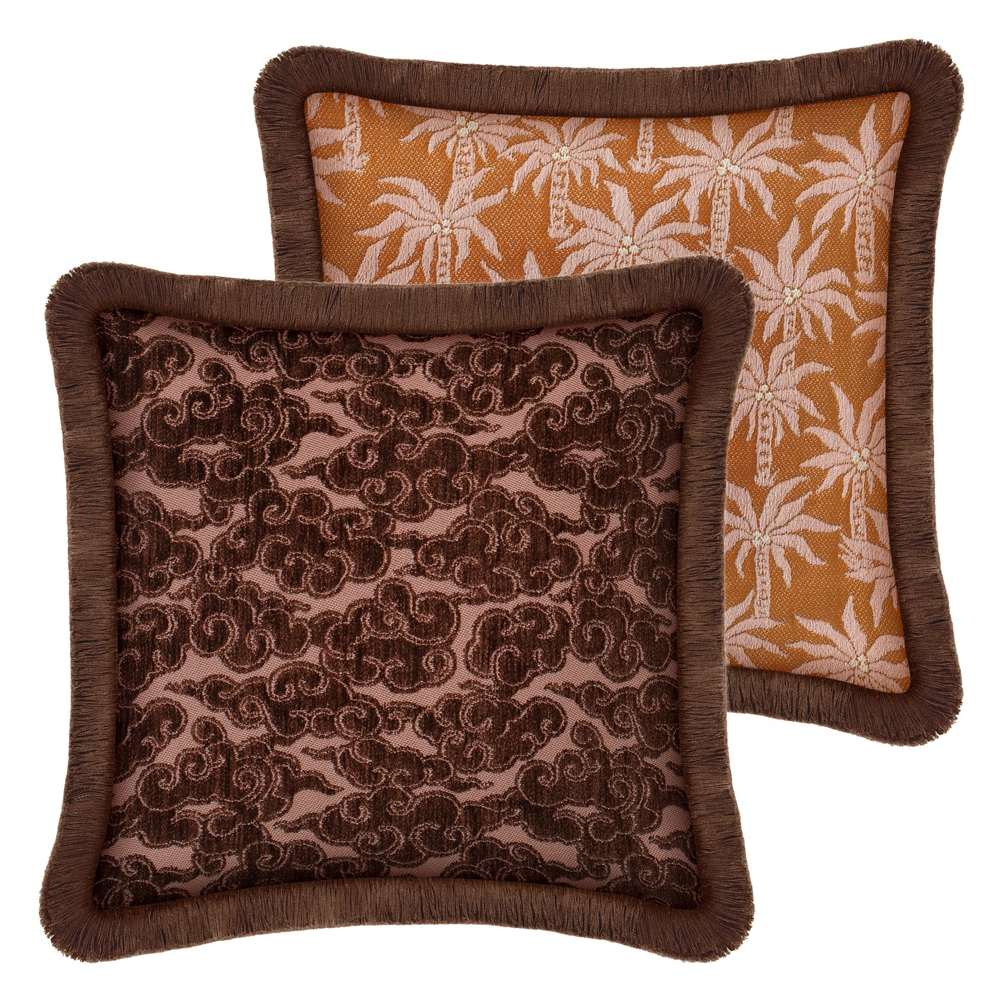 Double sided cushion Yin Chocolate & Rose x Laura Rose & Caramel