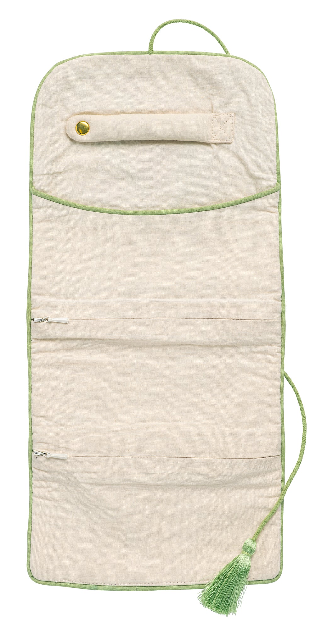 Jewelry Pouch Carry Coral & Sage - Image 4