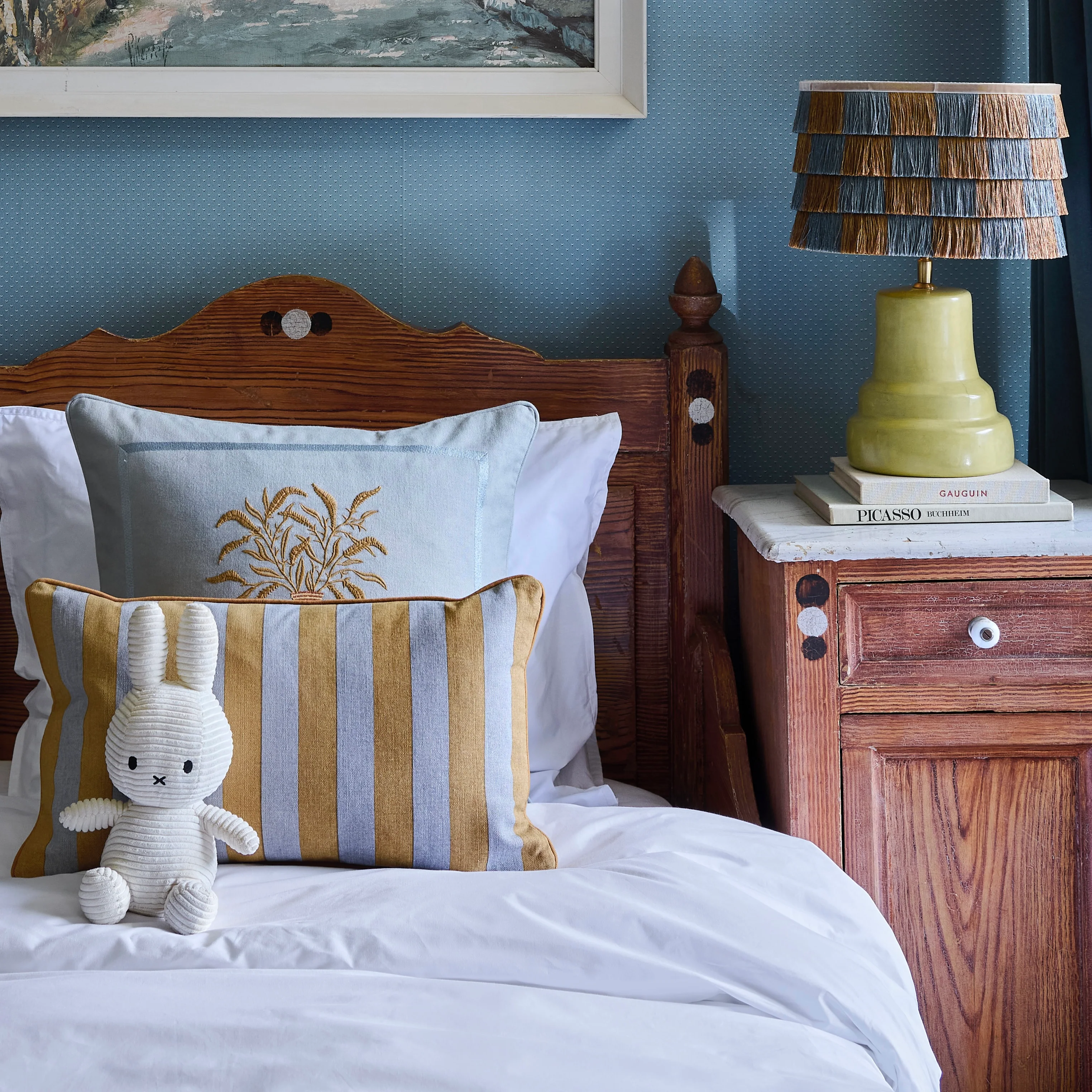 Lampshade Giselle Caramel & Dusty Blue - Image 5