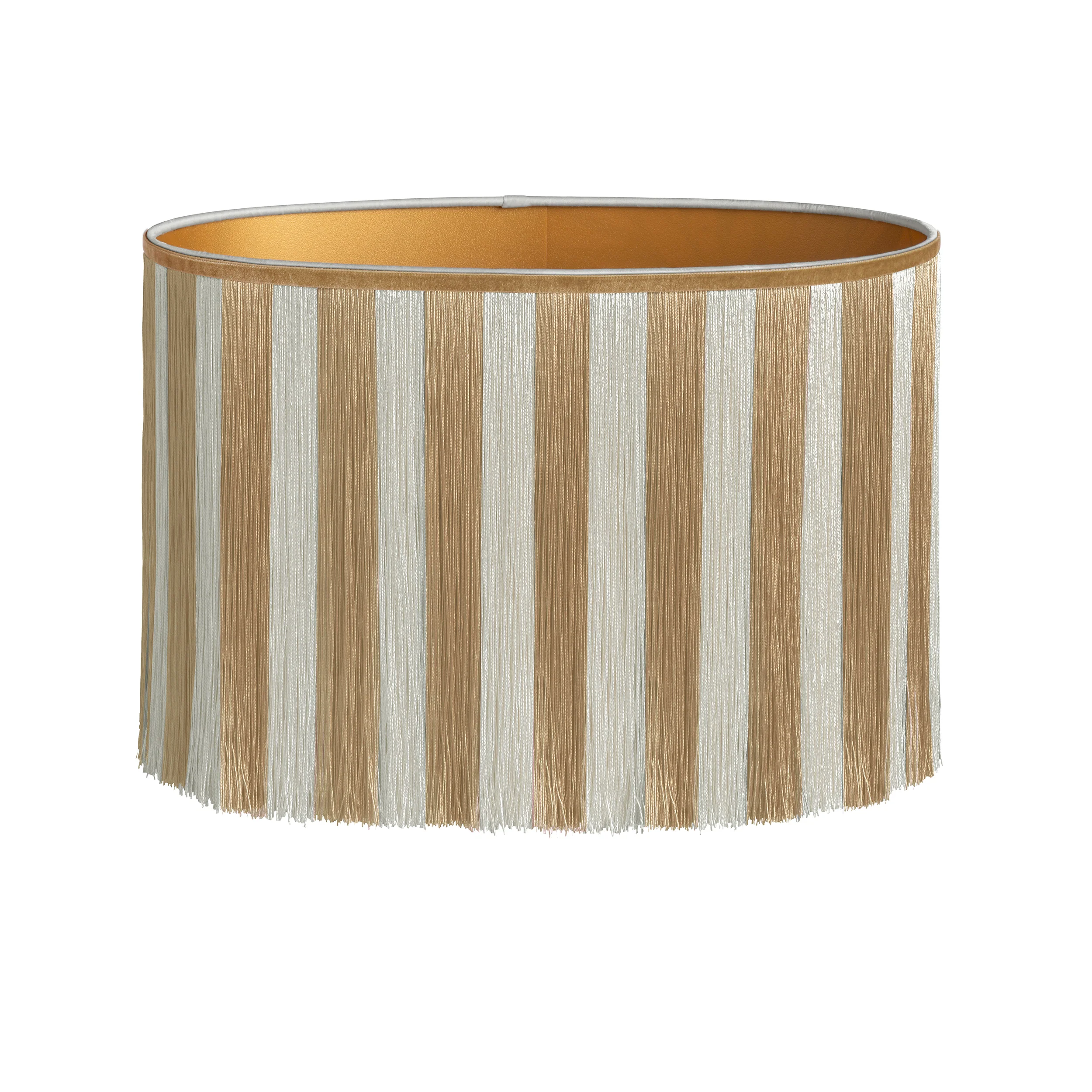 Lampshade Jackie Fringe Sand & Ecru