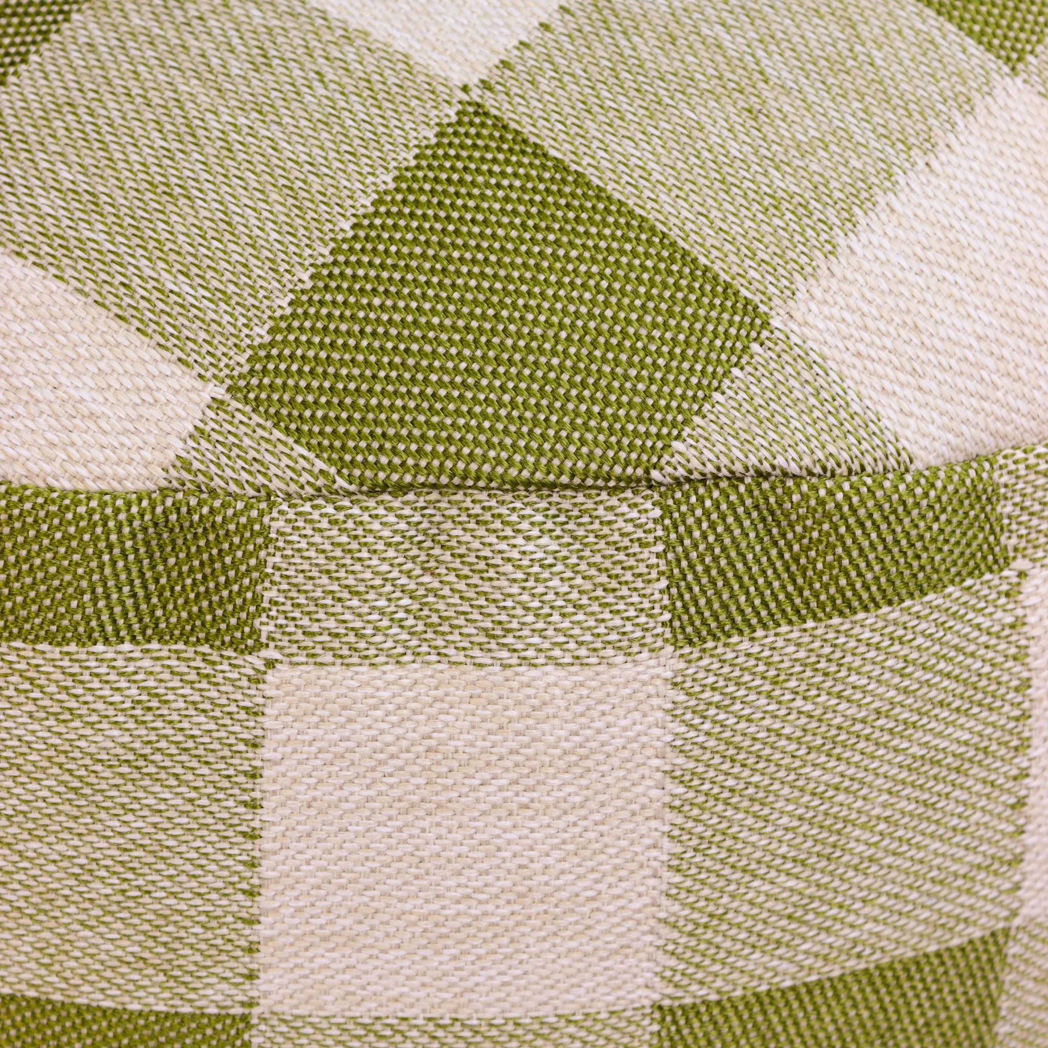 All-season pouf Brigitte Olive & Ecru - Image 2