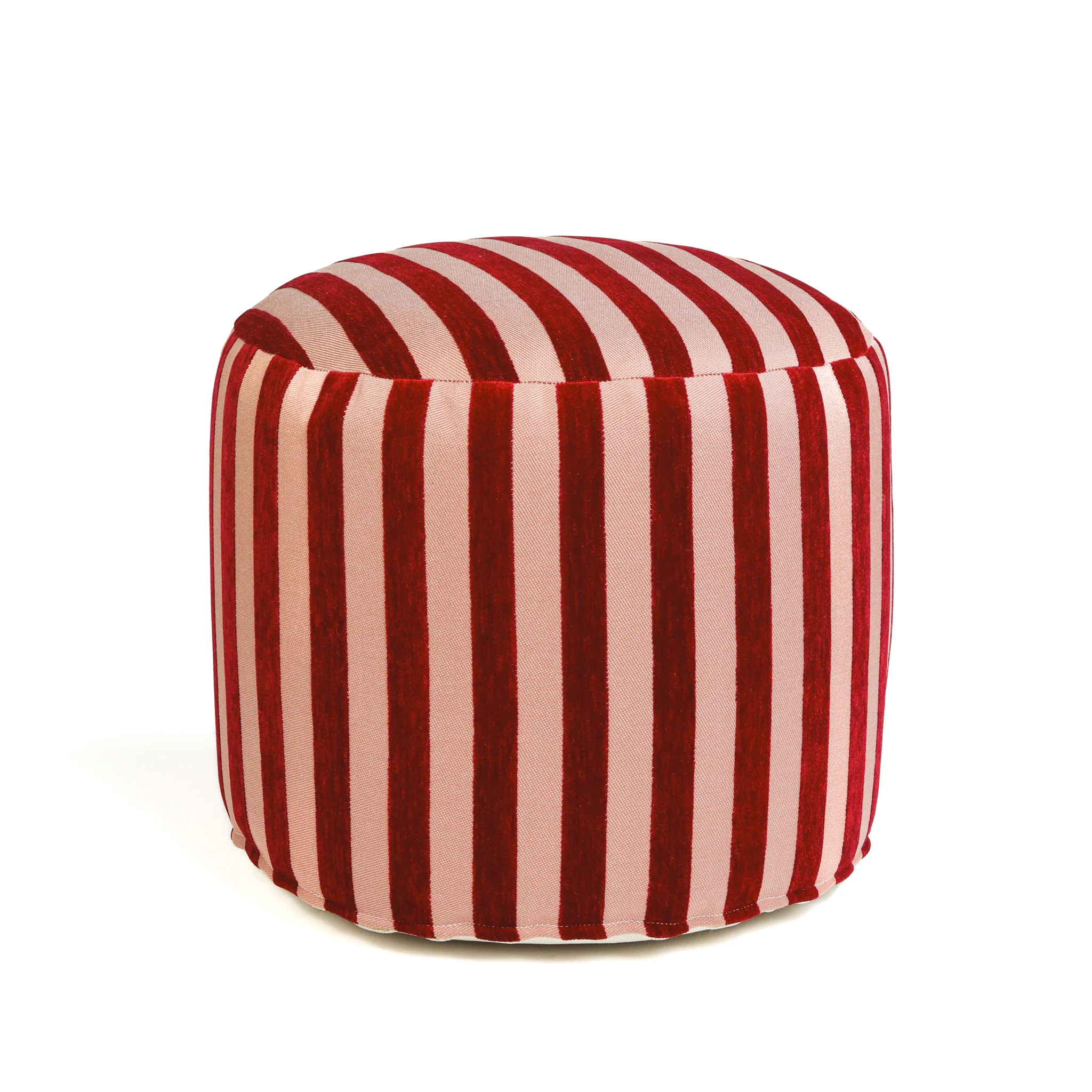 All-season Pouf Jackie Bordeaux & Rose