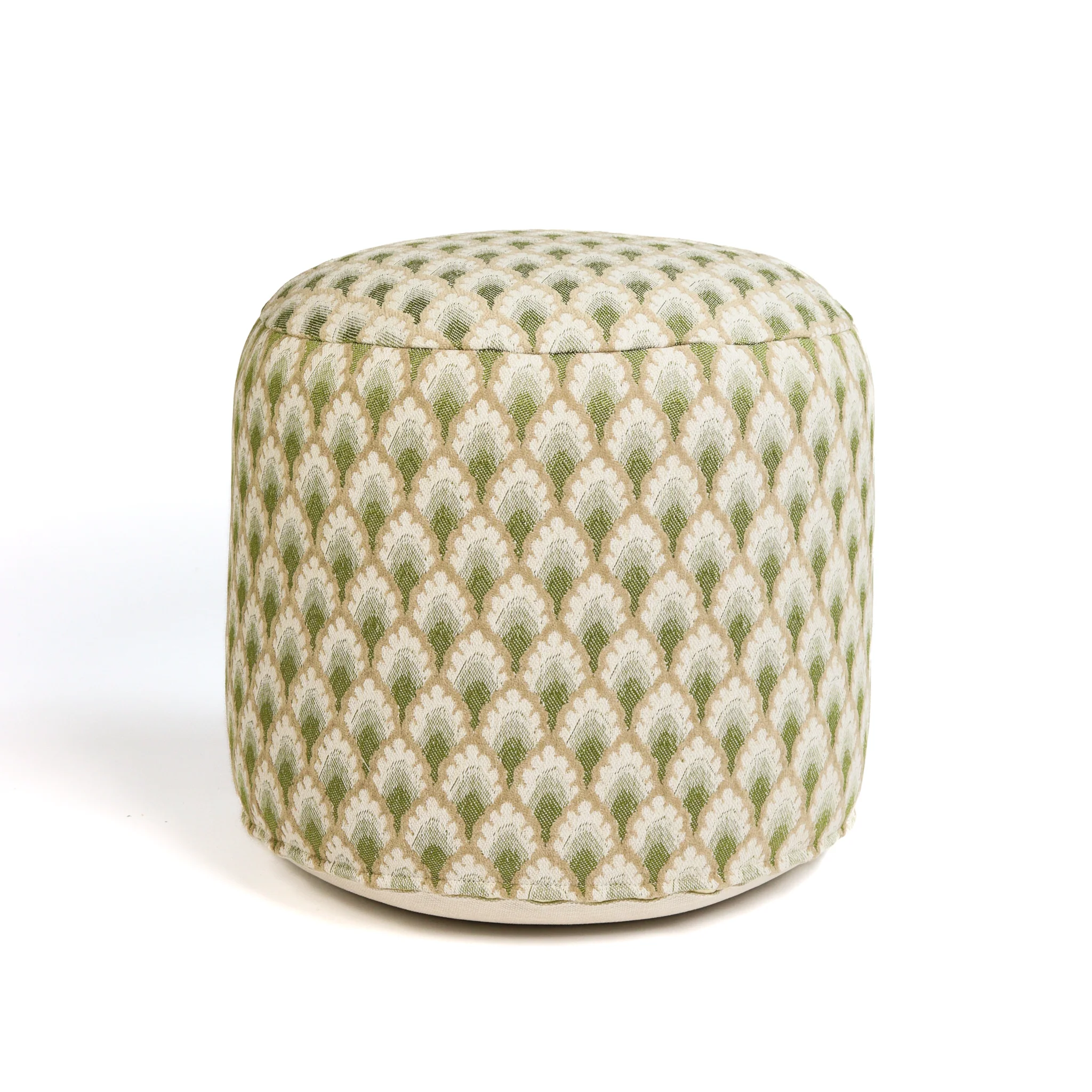 All-season pouf Jessica Olive & Ecru