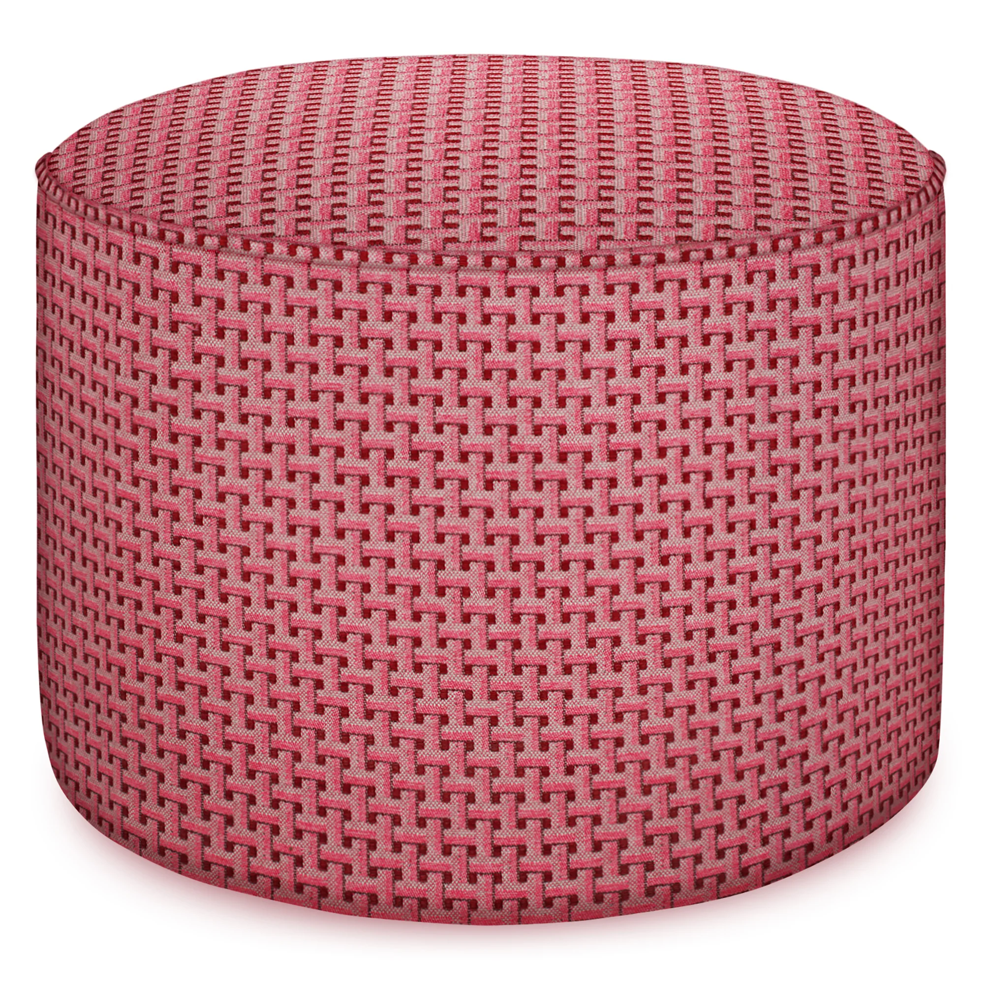 Pouf Janis Bordeaux & Pink