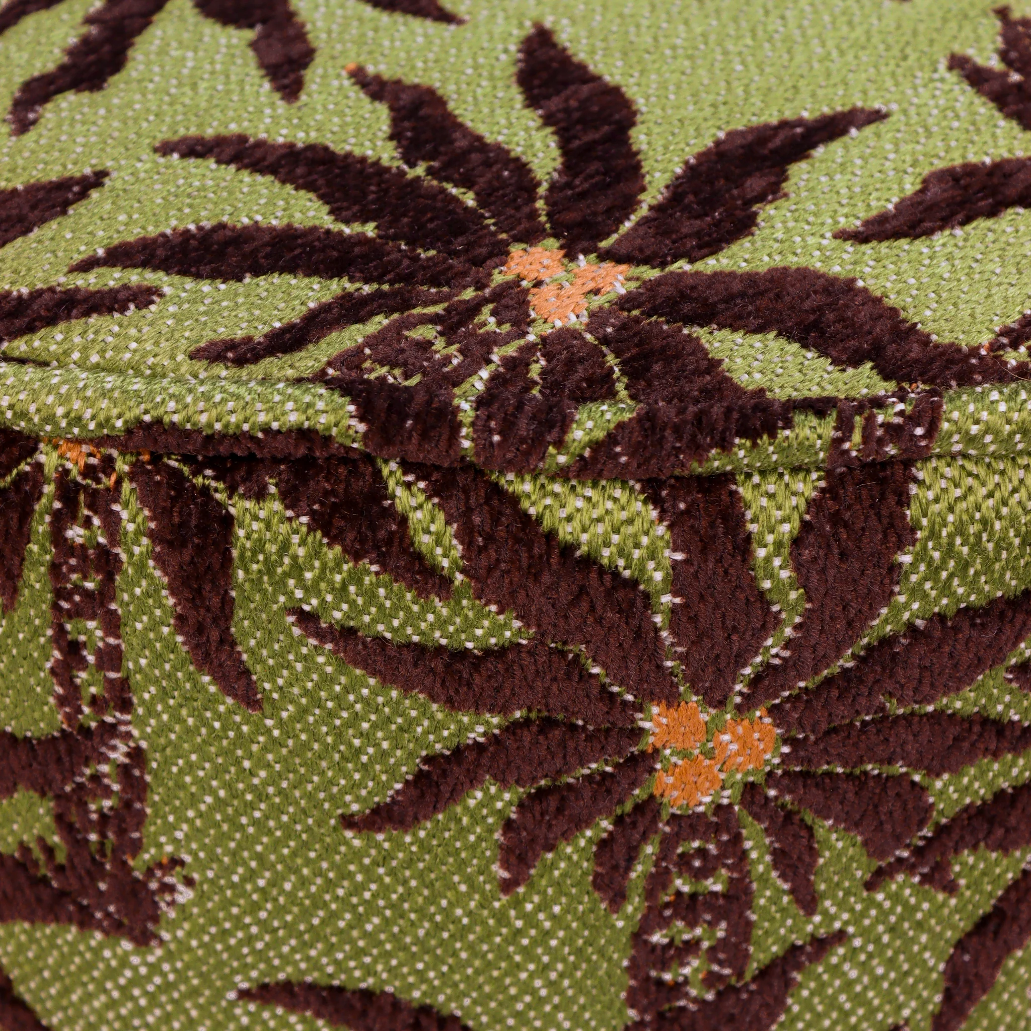 Pouf Laura Chocolate & Olive - Image 5