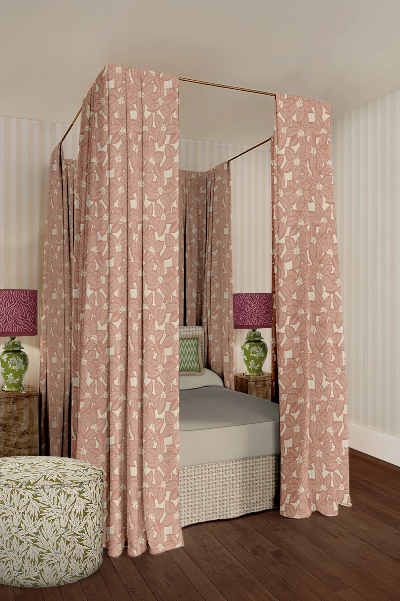 Ready Made Linen Curtain Michelle Rose - Image 2