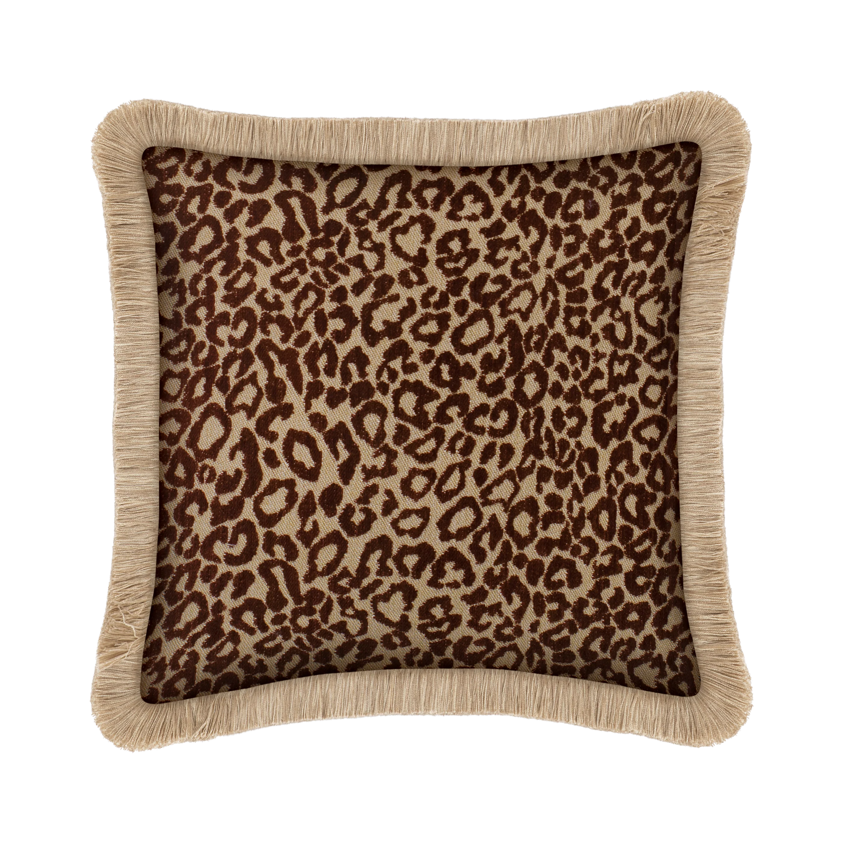 Cushion Maya Chocolate & Raffia